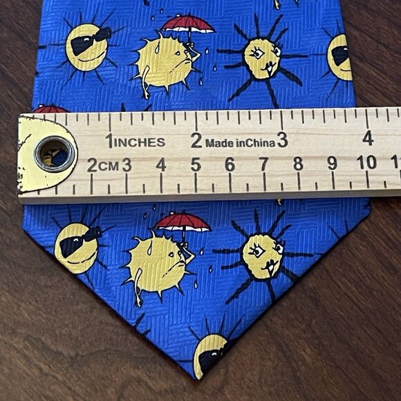 Vintage Marco Polo Italian Style Blue Gold Men’s Neck Tie - Picture 4 of 9